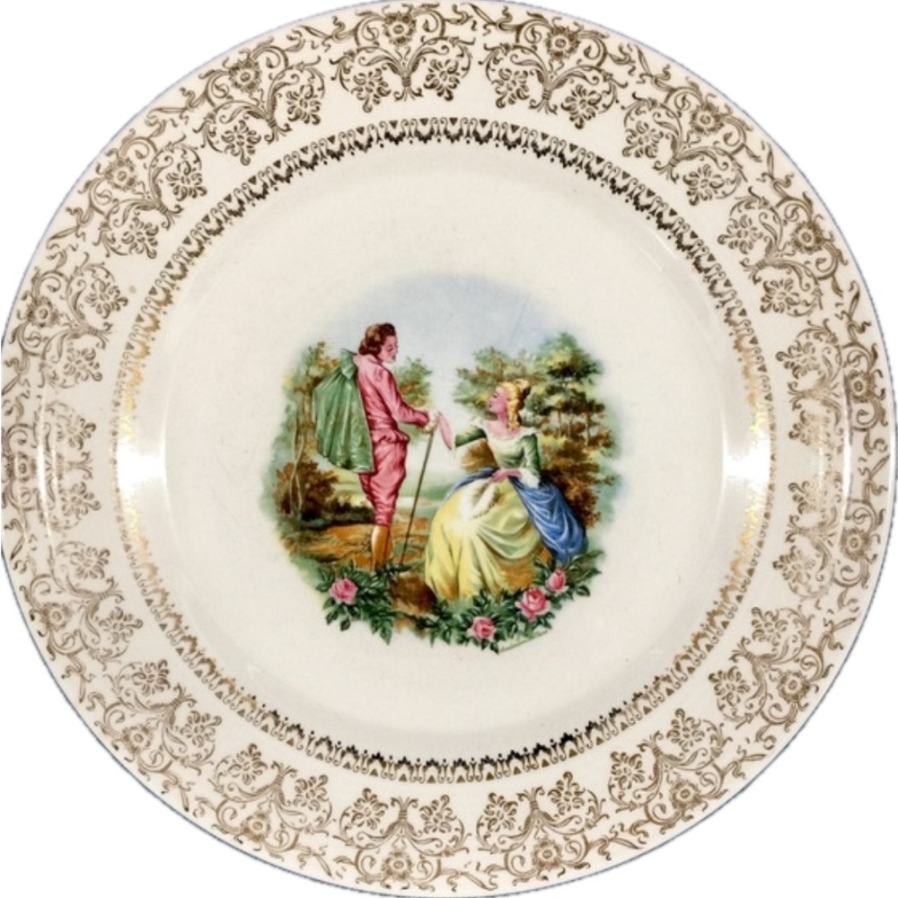 American Limoges Vintage 22K Gold Triumph Plate